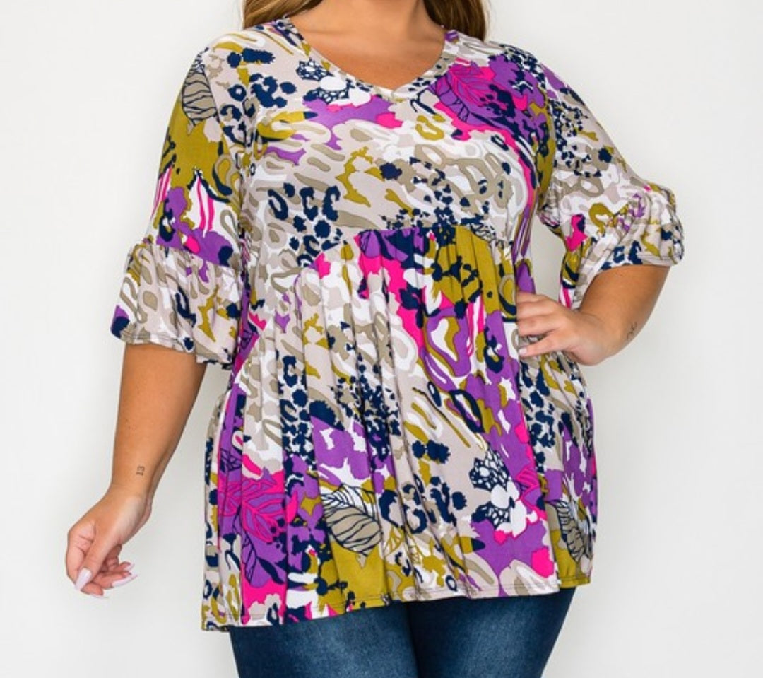 Wild Harvest V-neck Top