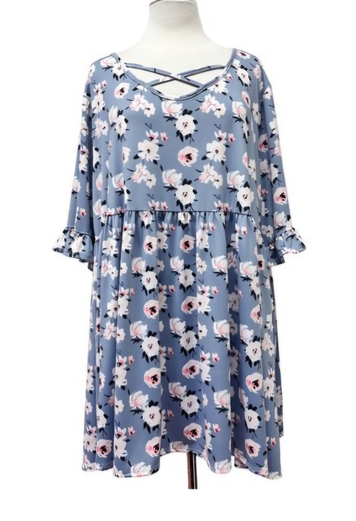 Misty Rose Crisscross Tunic