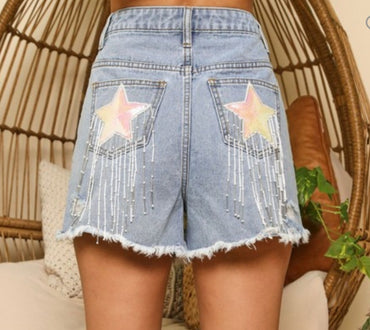 Denim Star Shorts