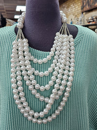 Six Strand Pearl Necklace