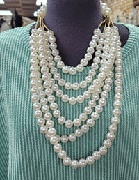 Six Strand Pearl Necklace