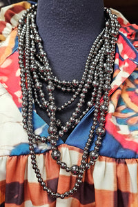 Eight Strand Bauble Necklace