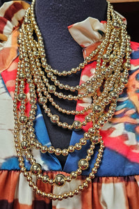 Eight Strand Bauble Necklace