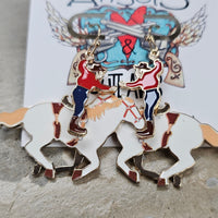Ride em cowboy earrings