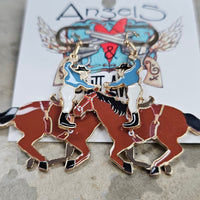 Ride em cowboy earrings