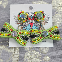 Beaded Bow Earrings