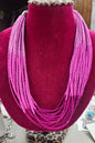 Pink Seed Bead Necklace