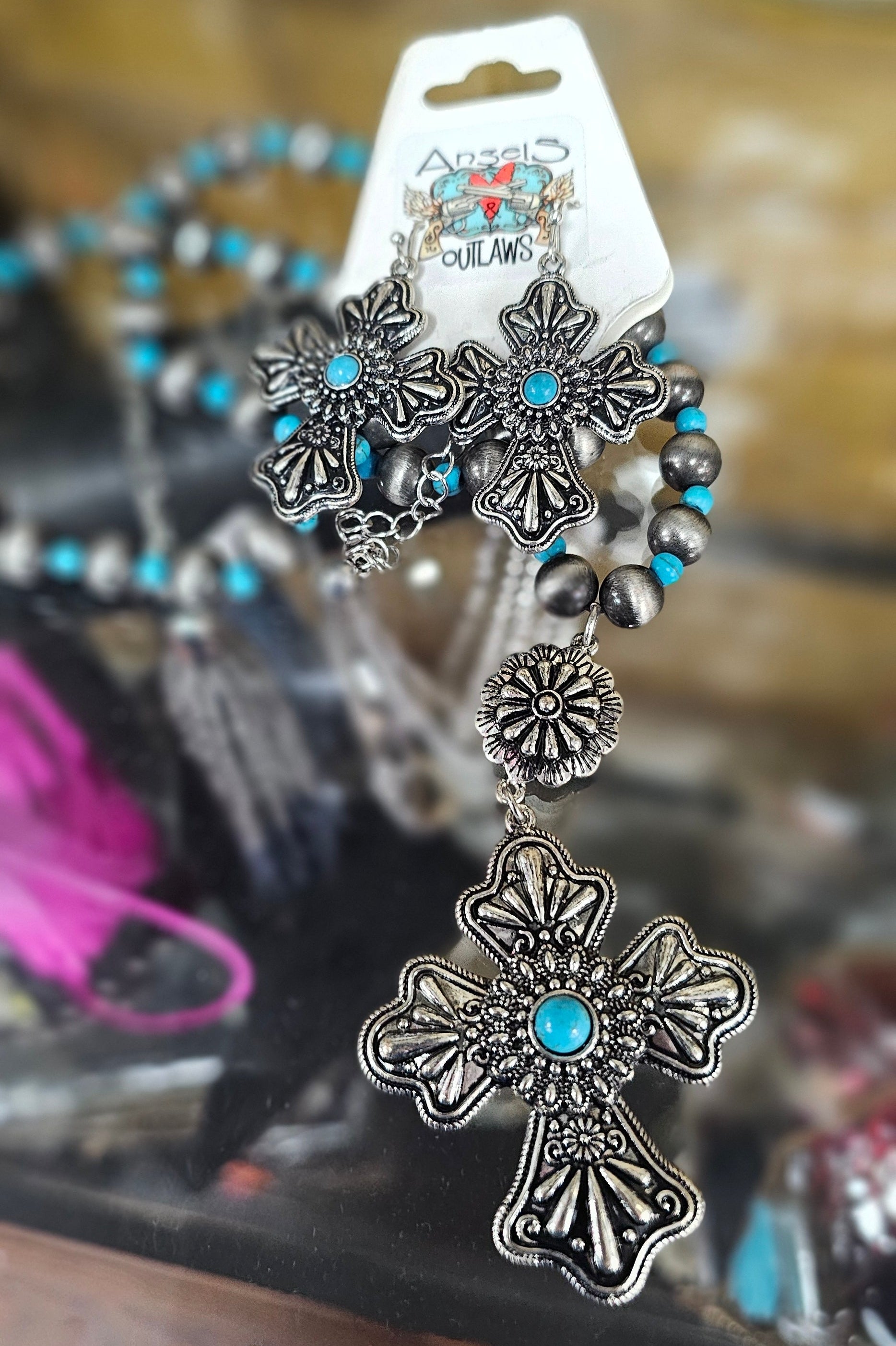 Cowgirl Cross Necklace