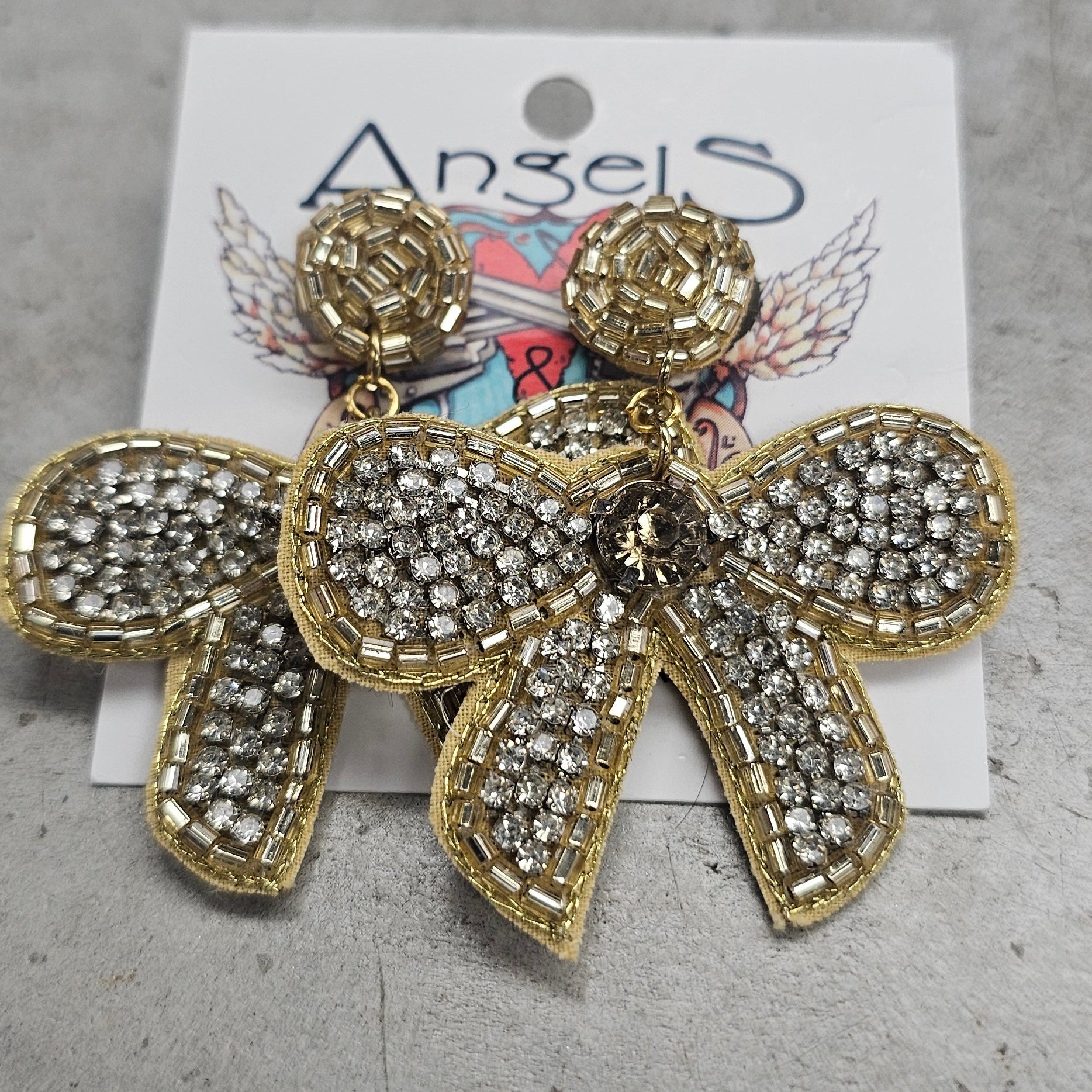 Bling Bow Earrings