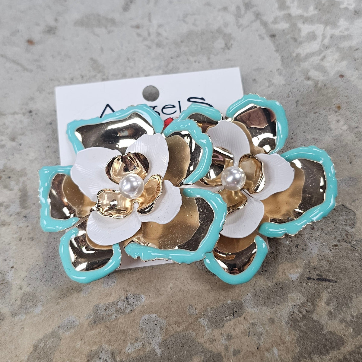 Mega Mint Flower Earrings