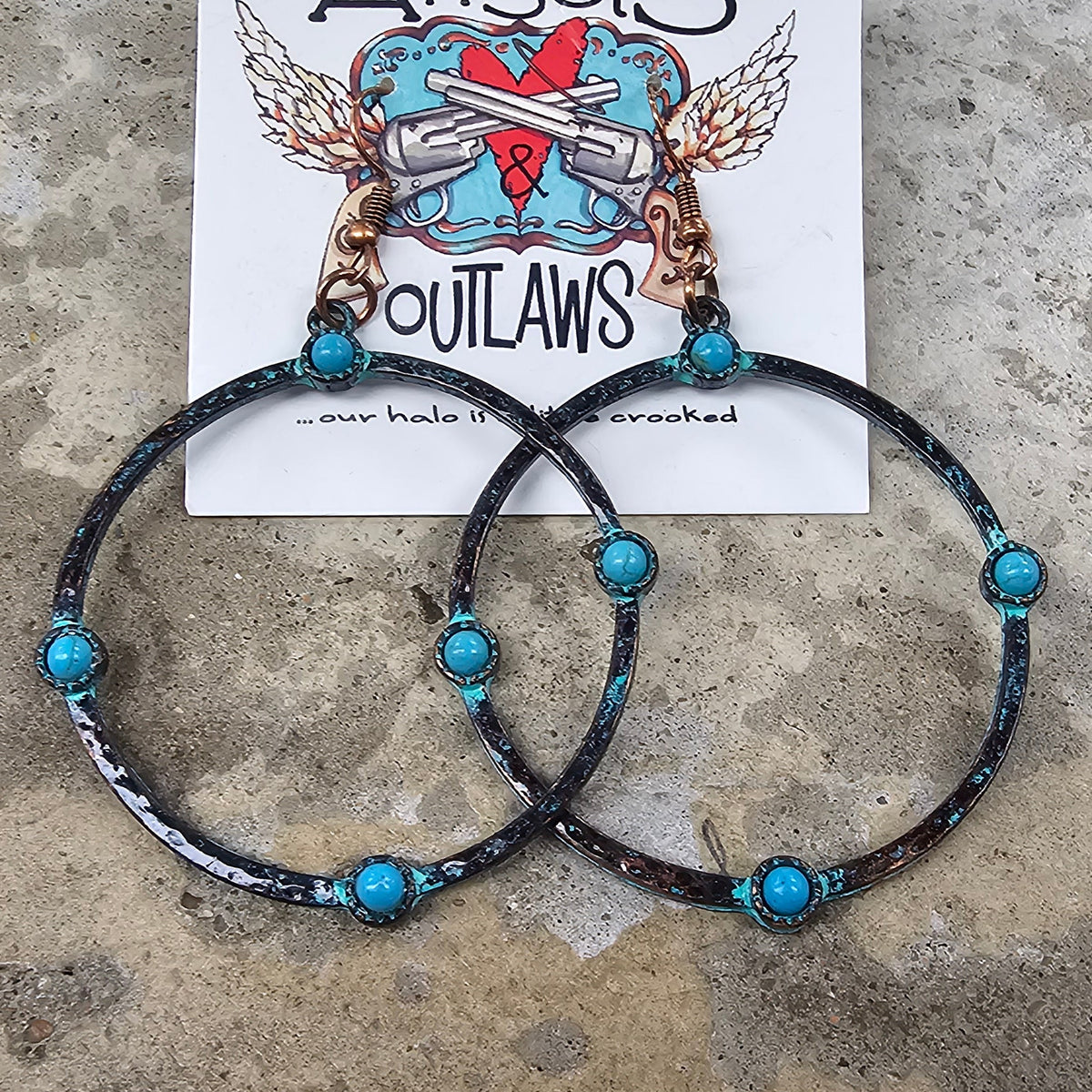 Patina Circle Earrings