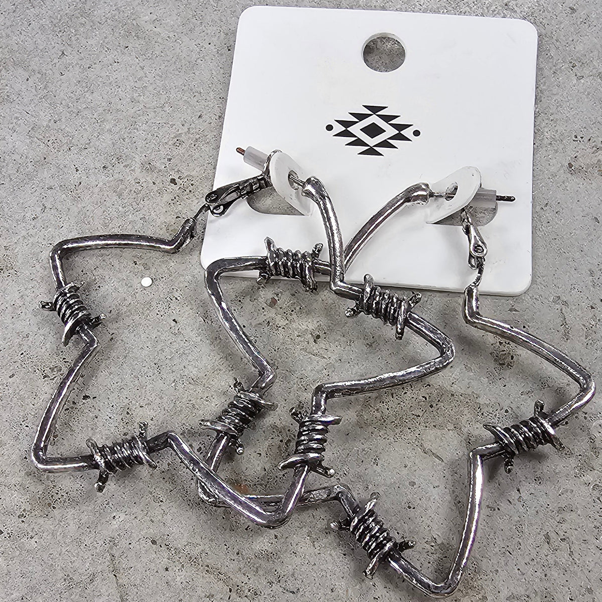 Barbed Wire Star Earrings