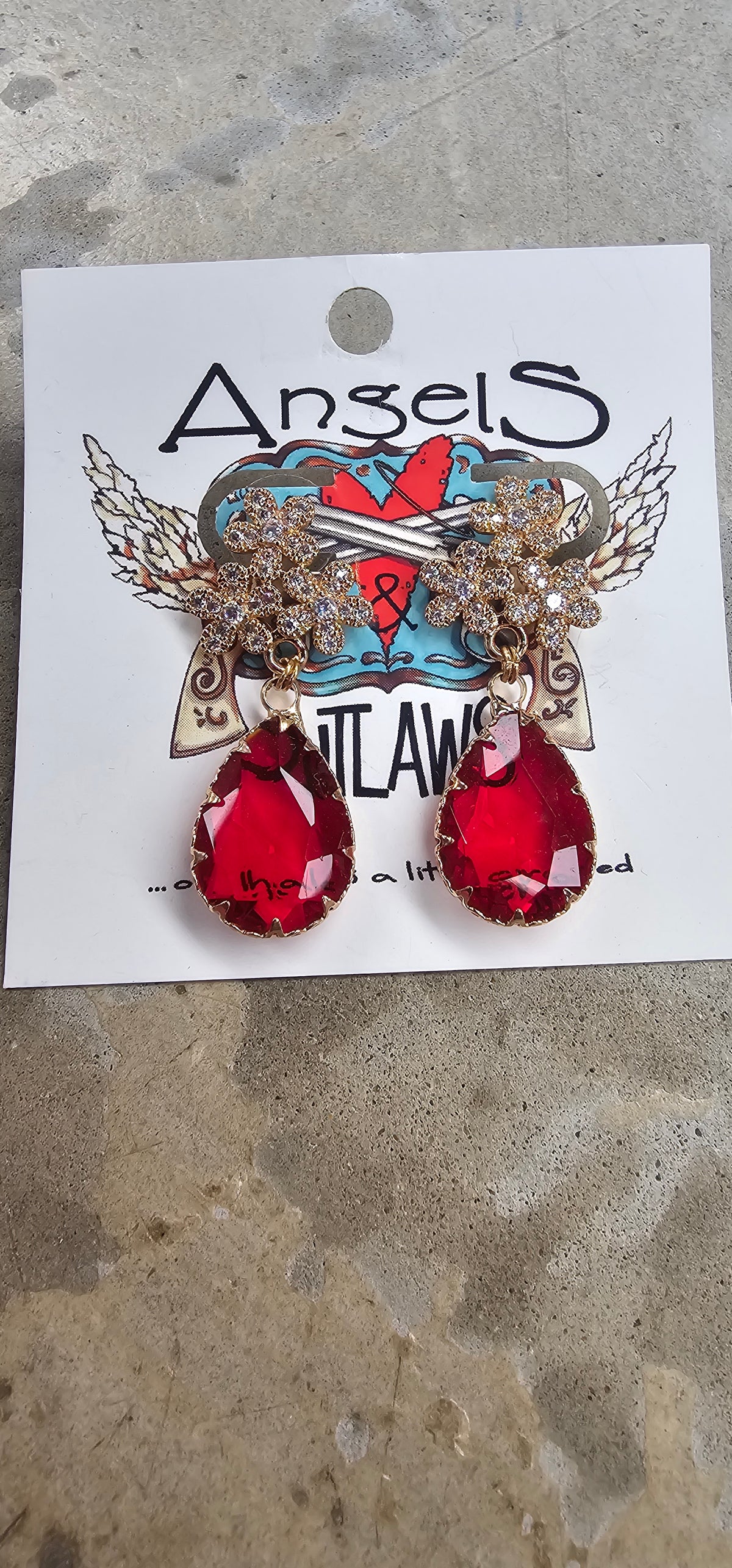 Red Ronda Earrings