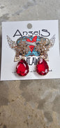 Red Ronda Earrings