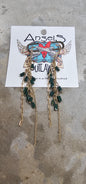 Green Drop Earrings