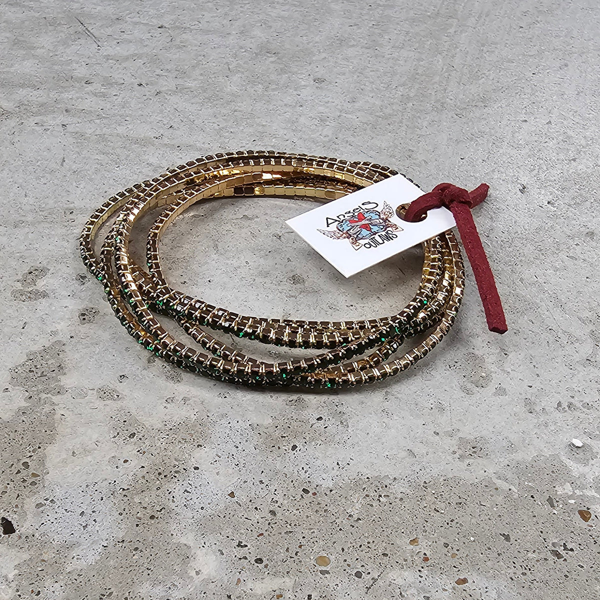 Tiny Green Bling Stack