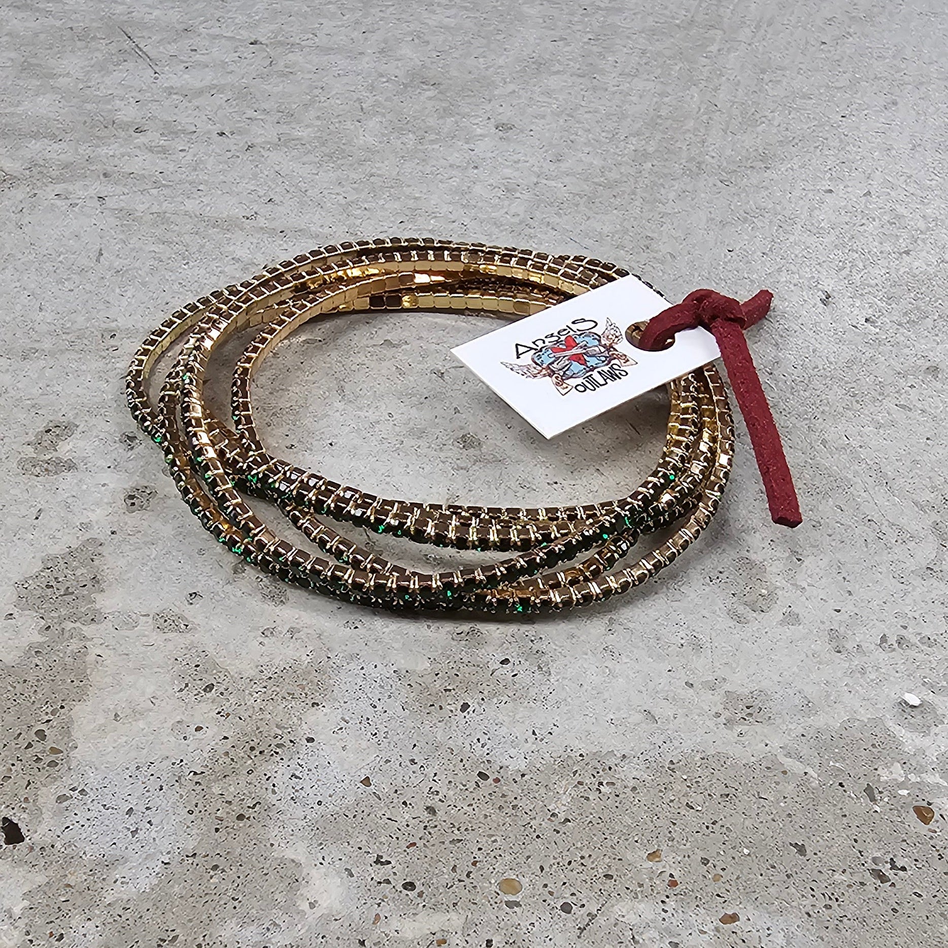 Tiny Green Bling Stack