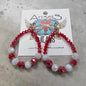 Red and White Earrings