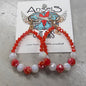 Orange ans White Earrings