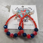 Orange and Navy Earrings