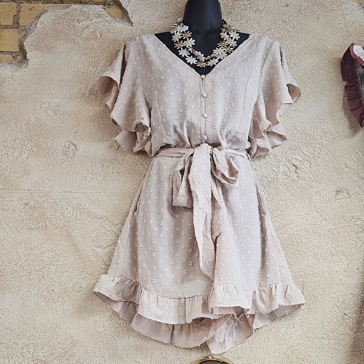 Swiss Dot Romper