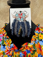 Denim and Bling Hoops