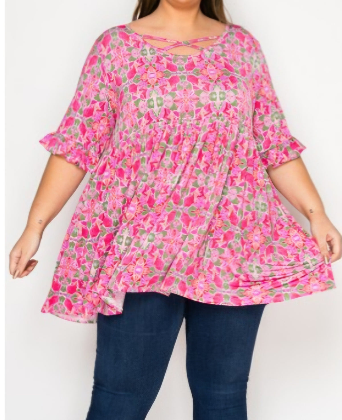 Blush Bloom Swing Tunic