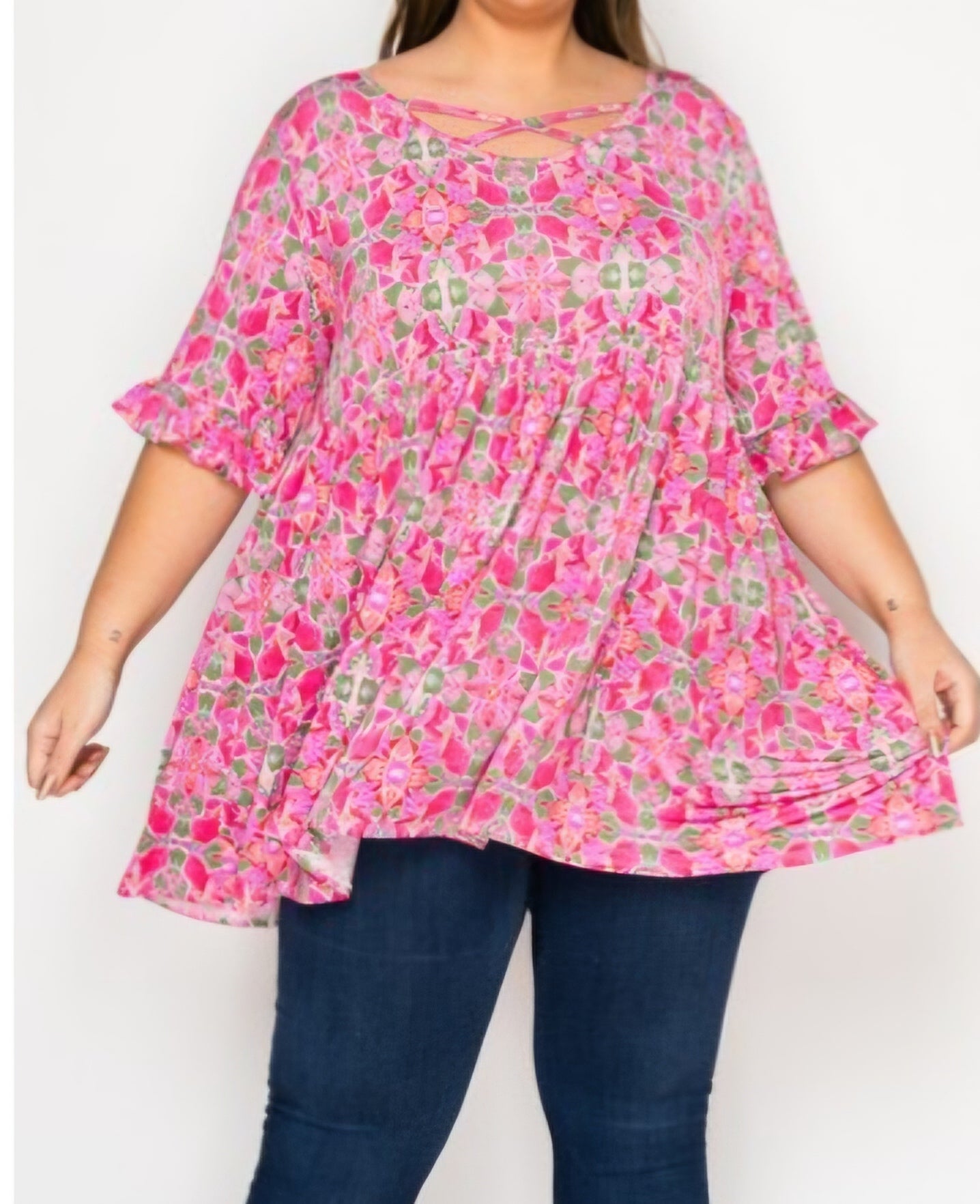 Blush Bloom Swing Tunic