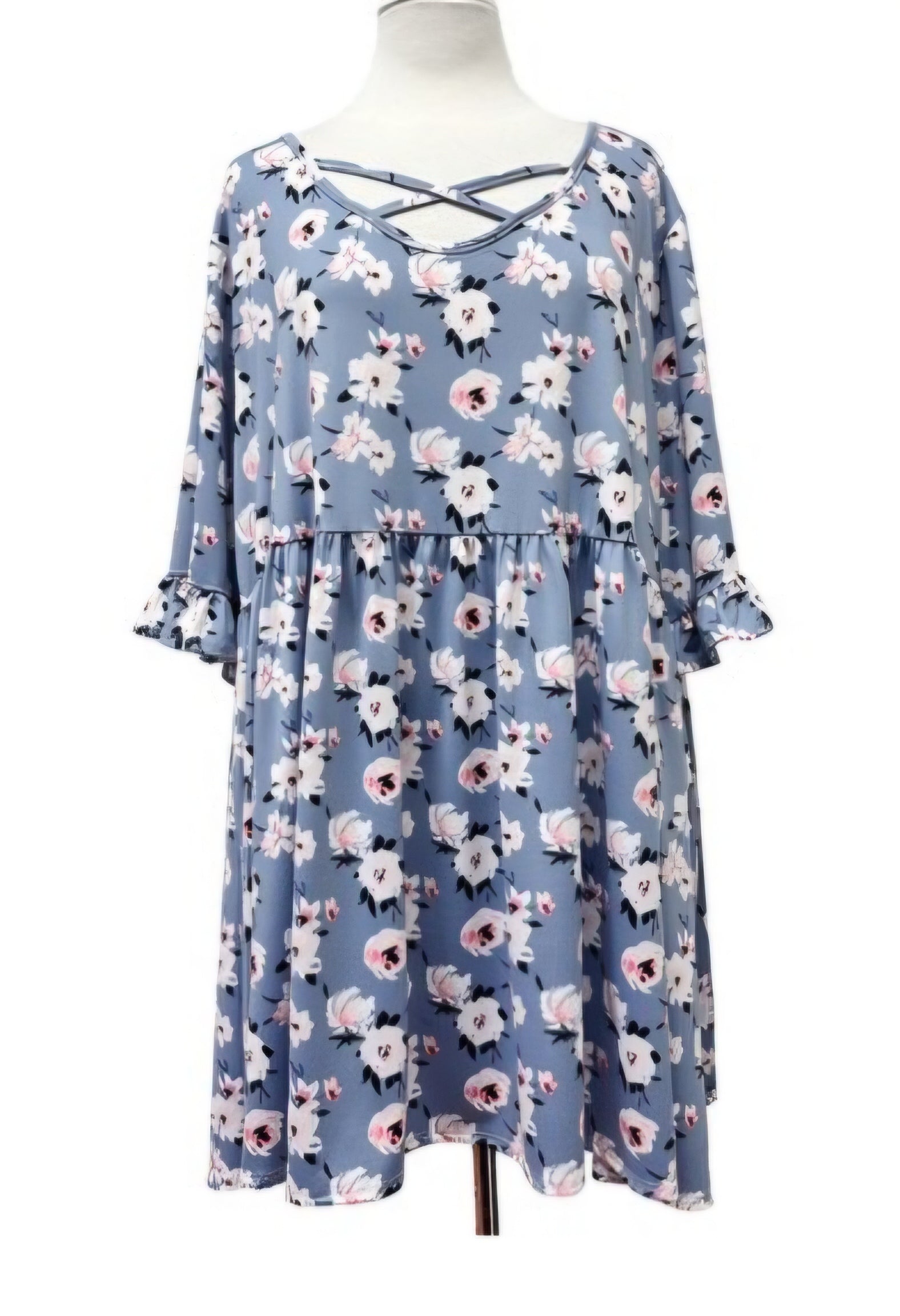 Misty Rose Crisscross Tunic