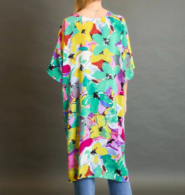 Painted Garden Boho Kimono