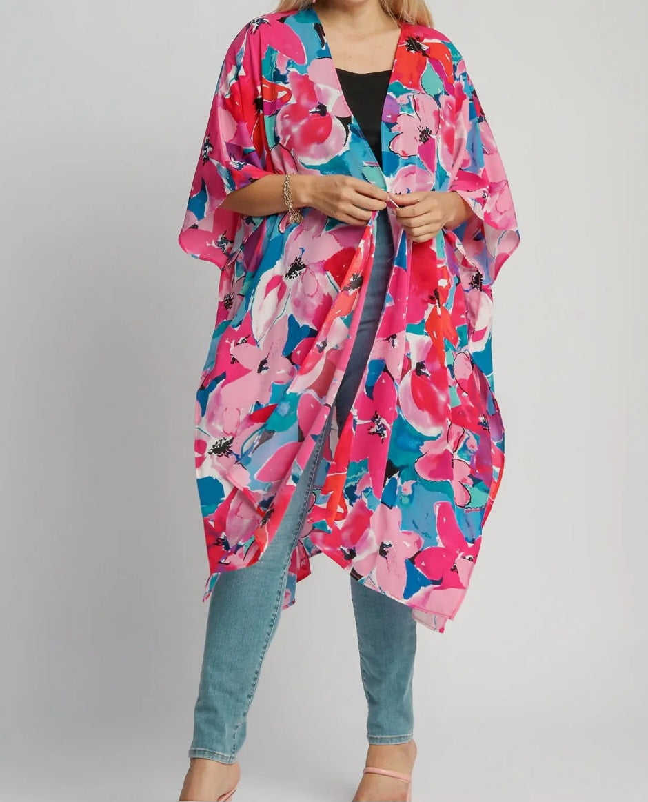 Rosewater Bloom Boho Kimono