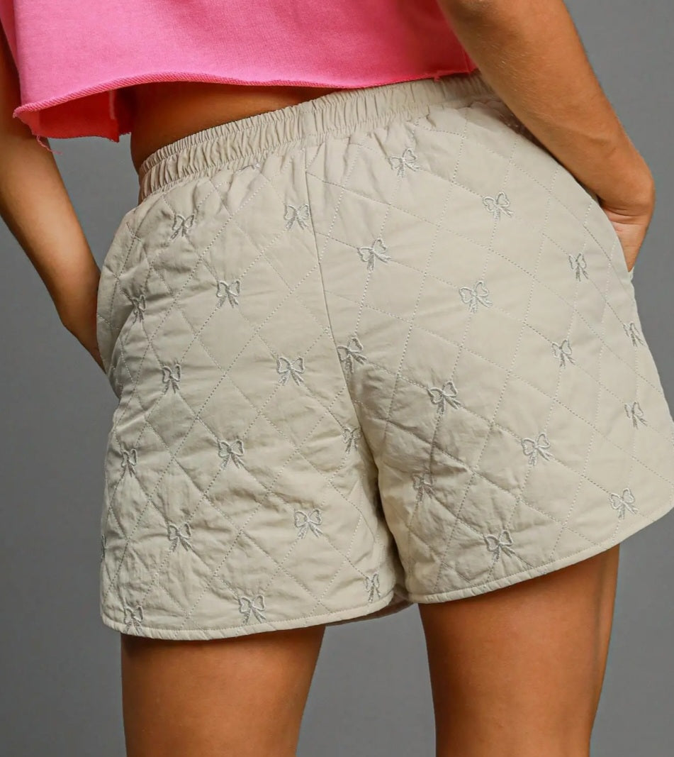 Bow Bliss Quilted shorts