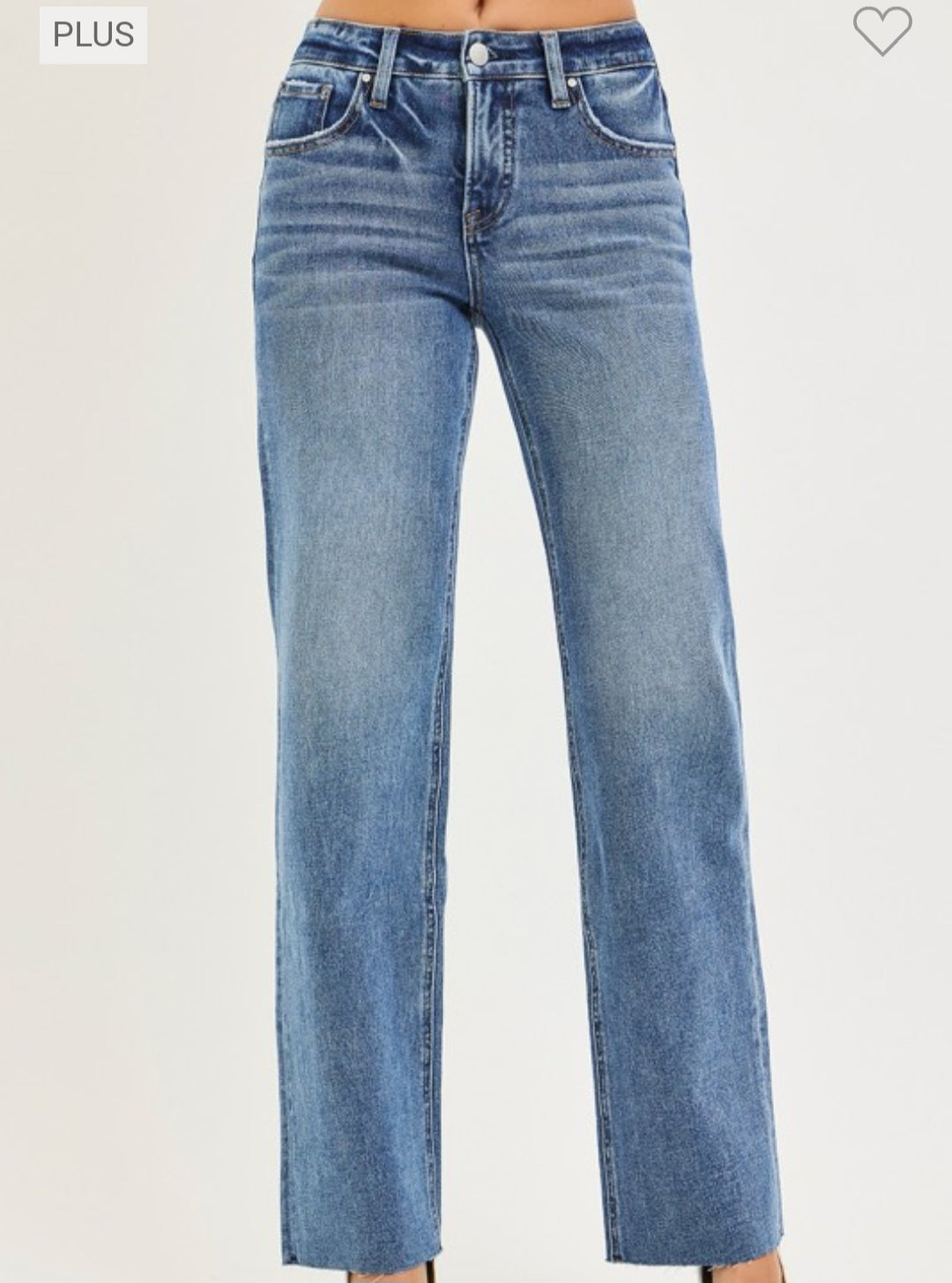 Plus Tummy Control 4 Way Stretch Mid Rise Straight Jean