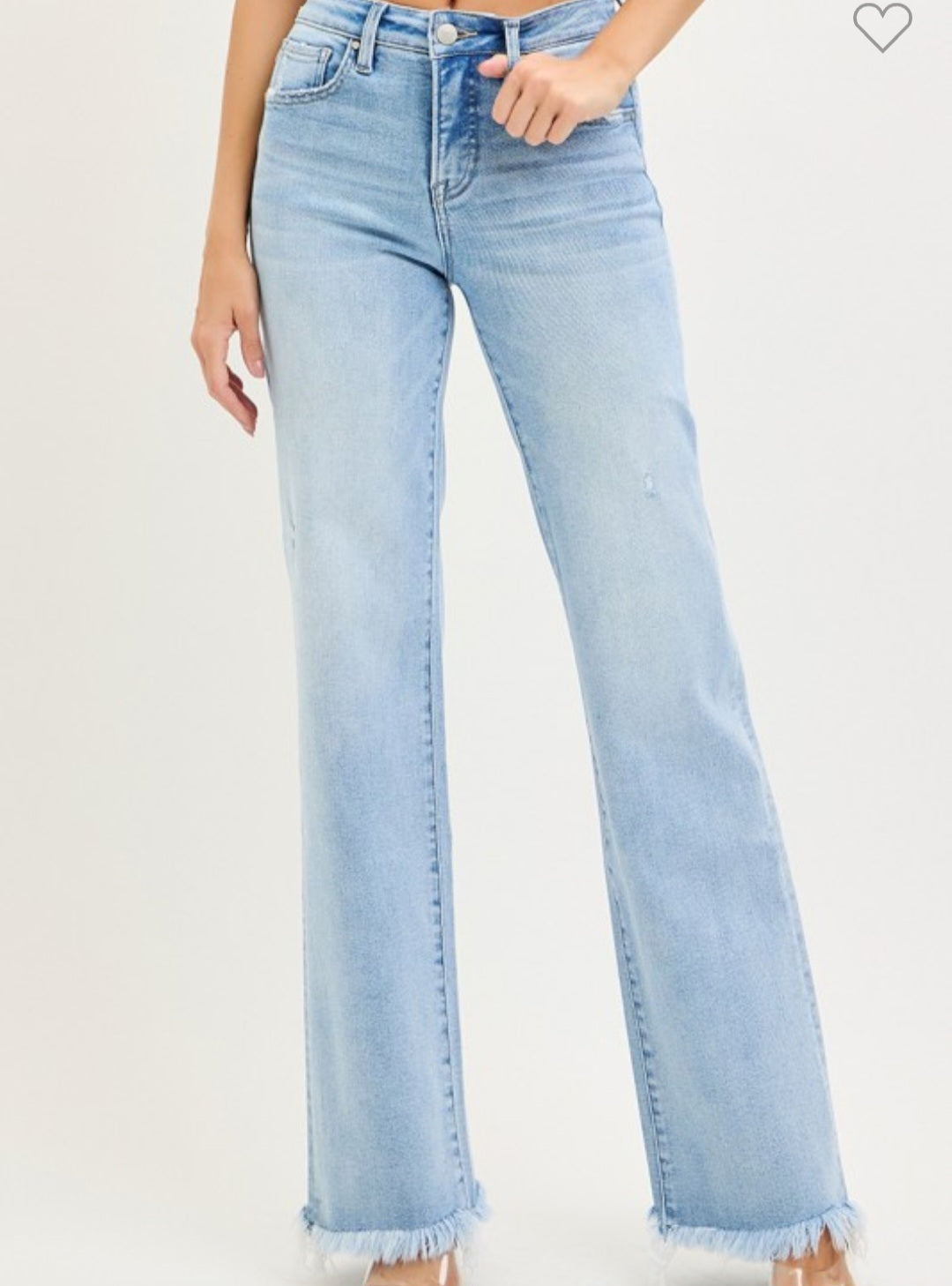 Tummy Control High Rise Long Straight Jeans
